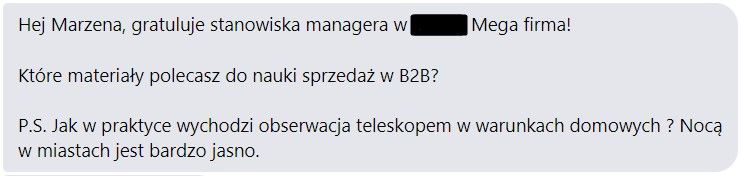 Jak dostać staż wysyłając tylko jedną wiadomość?